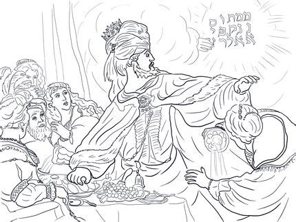 King Belshazzar and the Writing on the Wall coloring page original ...