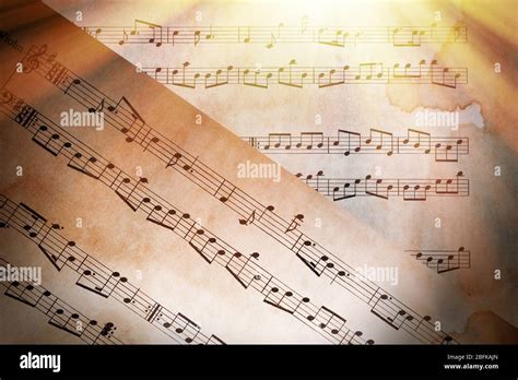 Music notes background Stock Photo - Alamy