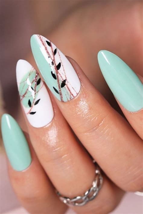 45 Elegant and Chic Almond Acrylic Nails for Summer Nails Designs 2021