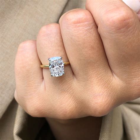 3 carat Elongated Cushion Cut Diamond Ring – Ascot Diamonds