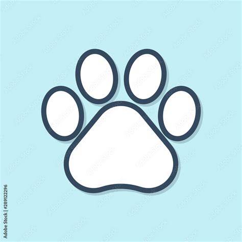 Blue Paw Print Background