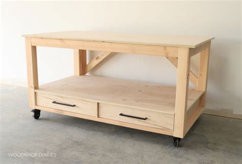 DIY Plans to build a workbench with drawers - using MakeByMe