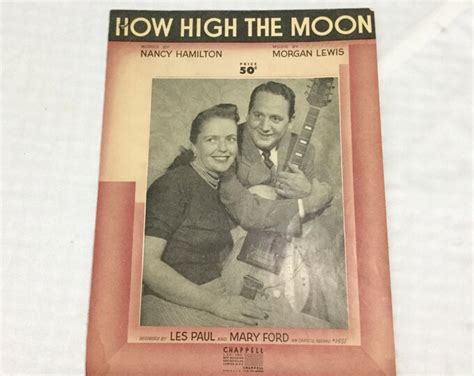 SHEET MUSIC How High the Moon Les Paul Mary Ford 1940 - Etsy