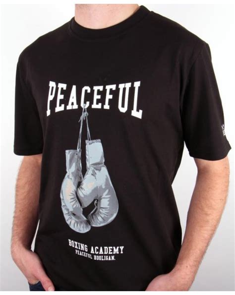 Peaceful Hooligan Gloves T-shirt Black - T Shirts from 80s Casual ...