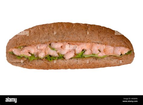 PRAWN SALAD SANDWICH IN BROWN BREAD ROLL Stock Photo - Alamy