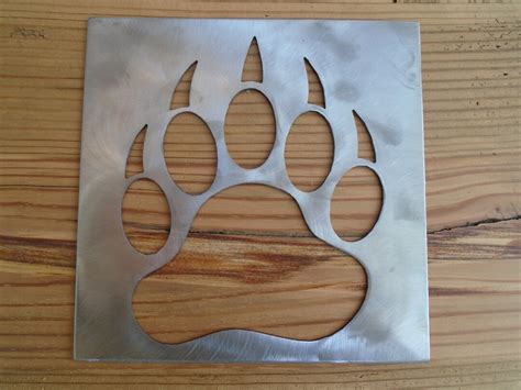 Bear Paw Stencil Metal Stencil, Wood Router, Painting, Wood Burning ...