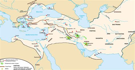 Achaemenid Empire Map (Illustration) - World History Encyclopedia