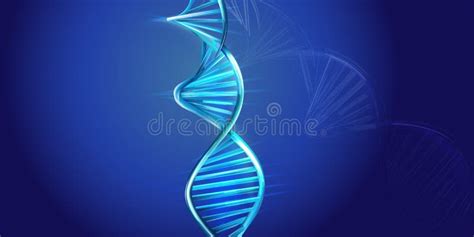 DNA Spiral Model on a Blue Background. Stock Vector - Illustration of ...