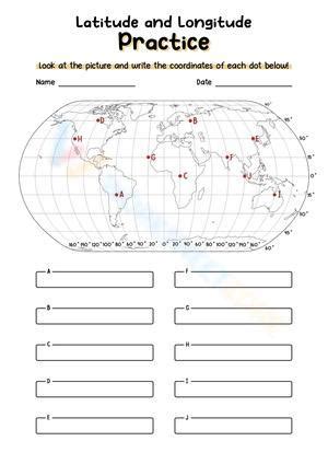 Latitude and Longitude worksheets