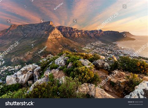 Table Mountain Sunset Stock Photo 506610490 : Shutterstock