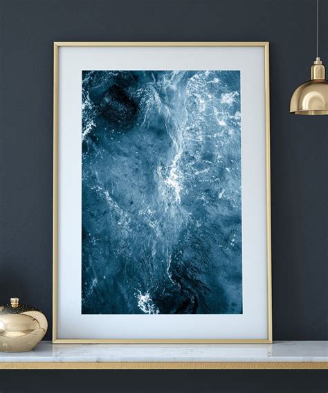 Blue Ocean Wall Art Print Beach Wall Decor Ocean - Etsy