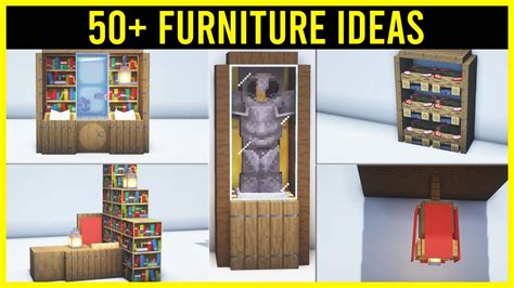 ⚒️ Minecraft 50+ Furniture Ideas You Need to Know - YouTube