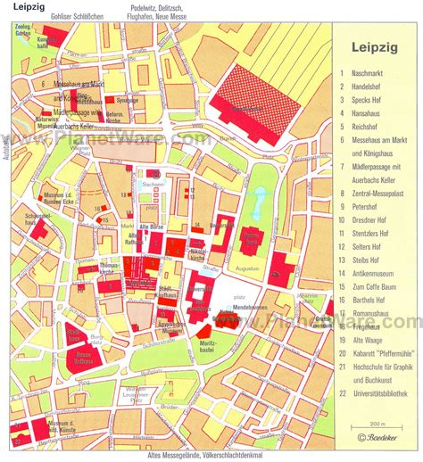 Leipzig map » Voyage - Carte - Plan