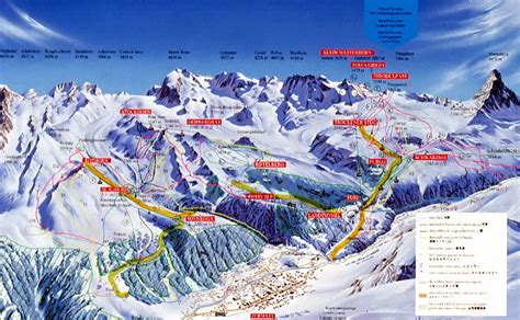 Zermatt Switzerland Ski Map