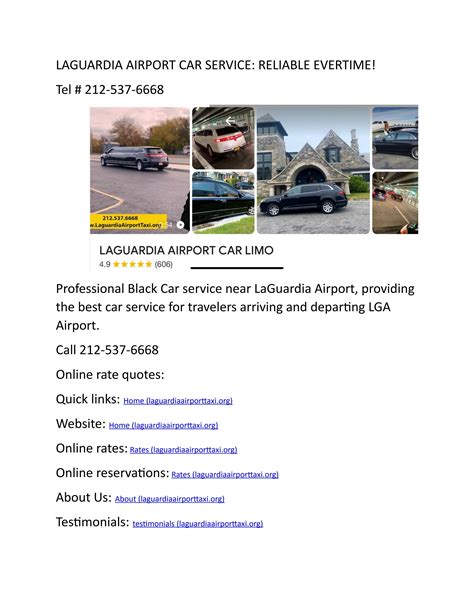 LAGUARDIA AIRPORT CAR SERVICE AND LIMOUSINE by ALAN SCHNEIDER - Issuu