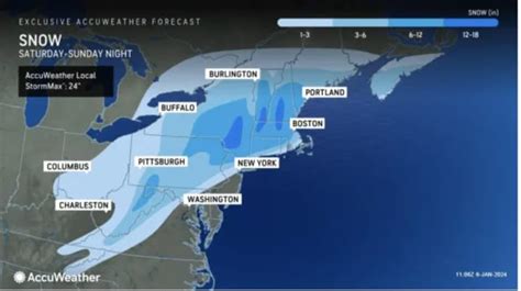 Snowfall Projection Maps: These Spots In Northeast Could See 24 Inches ...