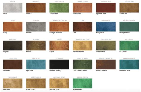 Concrete Stain Colors - Surecrete - Solid And Semi-Transparent