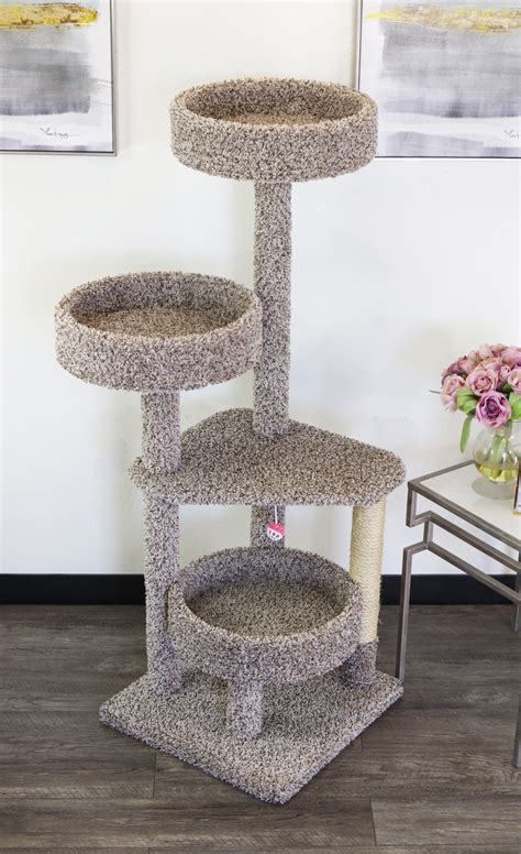 New Cat Condos Solid Wood Sturdy Cat Tower with Beds - New Cat Condos