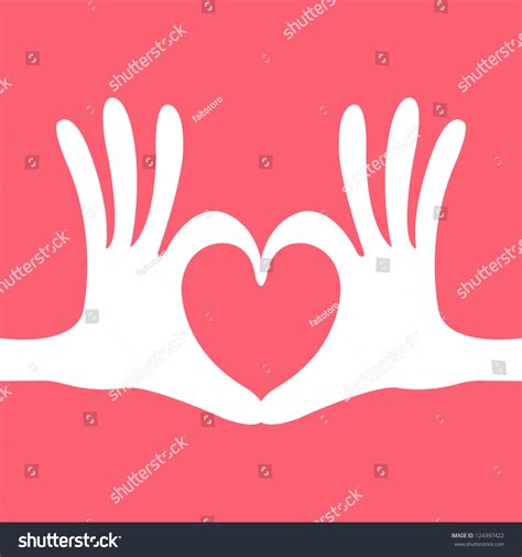 Hand Heart Gesture Stock Vector 124397422 - Shutterstock