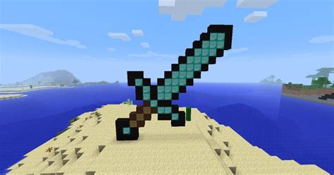 Diamond Sword Pixel Art Minecraft Project