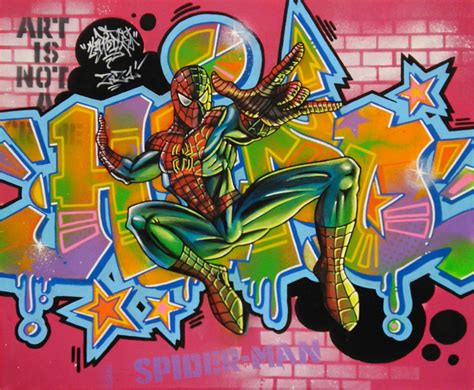 Graffiti Spiderman, Pintura por Hipo - Alessio Hassan Alì | Artmajeur