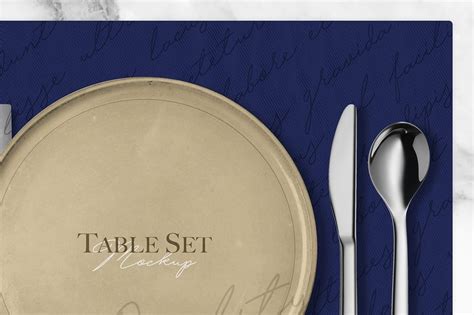 Table Set Mockup | Mockupslib