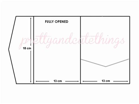 Tri Fold Wedding Invite Template with Measurement Guidelines