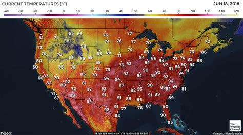 Temperature Map Of Usa Today – Map Vector