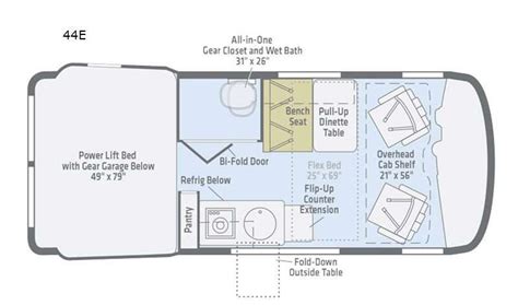 Luxury Small Motorhome Floorplans - Conquest Class C Motor Homes Gulf ...