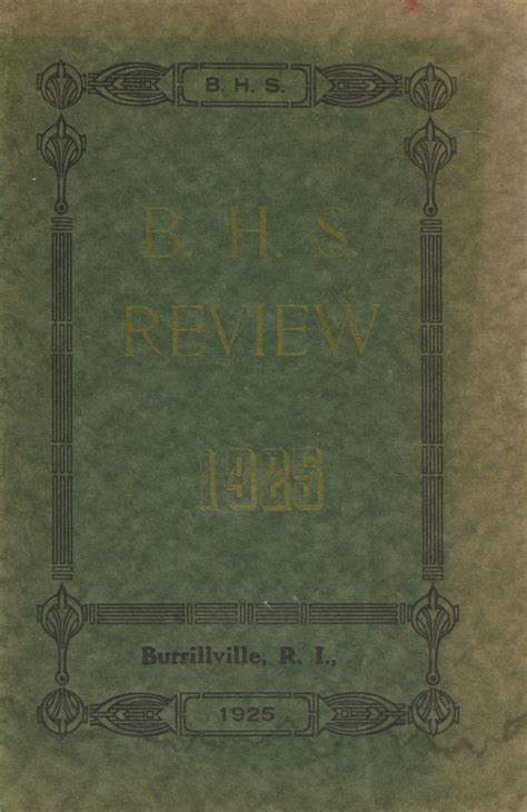 1925 yearbook from Burrillville High School from Harrisville, Rhode Island