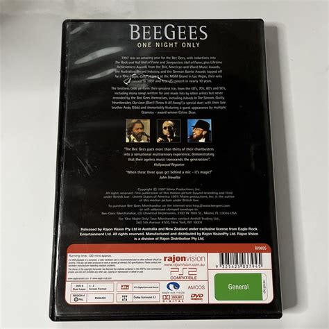 Bee Gees - One Night Only (DVD, 1997) All Regions – Retro Unit