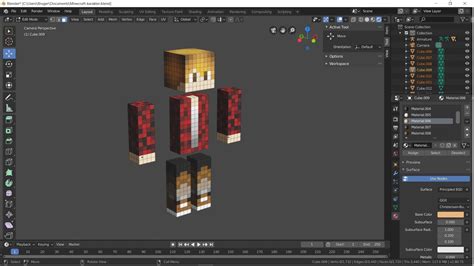 Minecraft blender animation rig - waterfiko