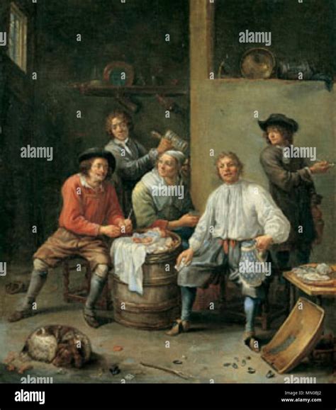 English: Peasants at their meal . between 1600 and 1699. Adriaen ...