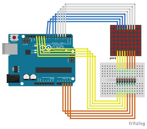 Arduino 8x8 Led Matrix Wiring 8x8 Led Matrix Using Arduino