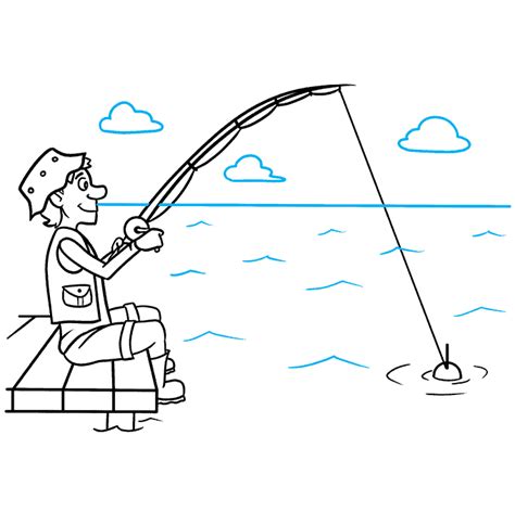 Fishermen Fishing Drawing