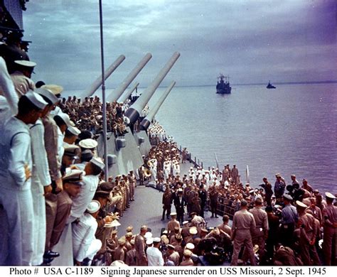 Japanese Surrender - Ceremonies on USS Missouri