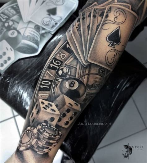 Gambling Gangster sleeve | Best Tattoo Ideas For Men & Women