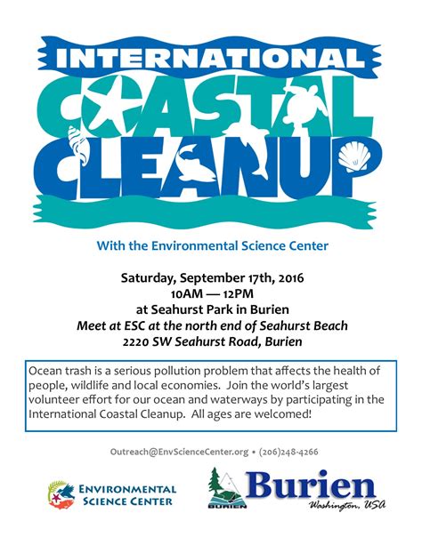 Beach Clean up Event – Environmental Science Center