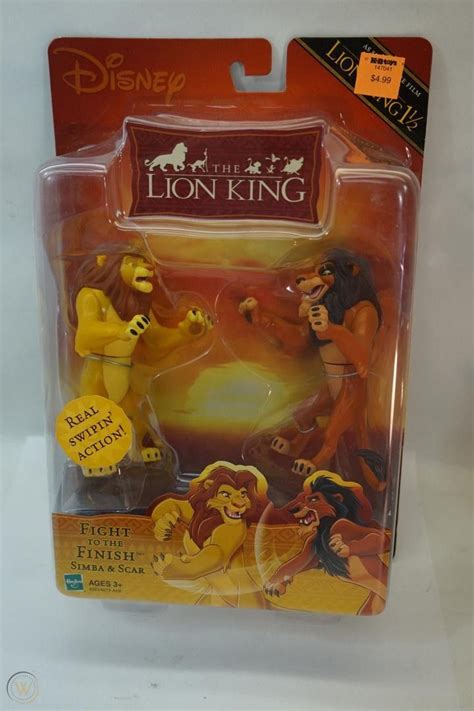 DISNEY LION KING TOY ACTION FIGURES SET FIGHT TO THE FINISH SIMBA SCAR ...