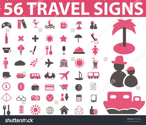 56 Travel Signs. Vector - 47879965 : Shutterstock