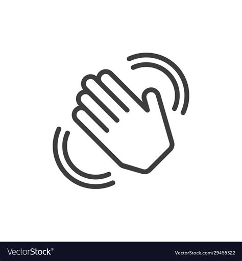 Hand waving icon Royalty Free Vector Image - VectorStock