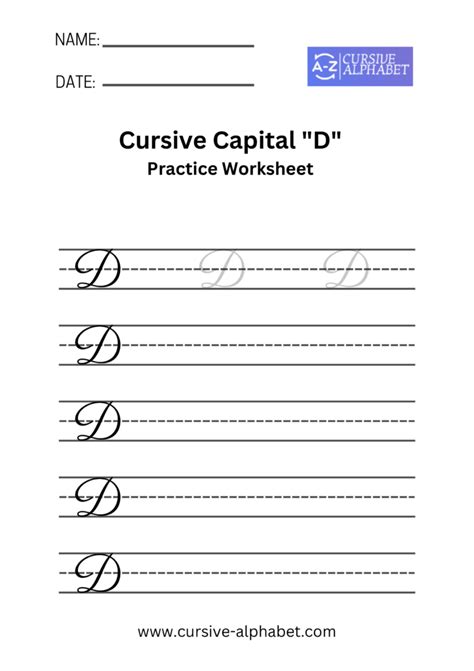 How to Write a Cursive Capital "D"