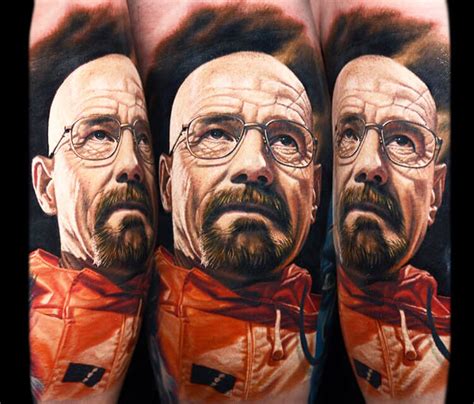 Tattoo portrait Heisenberg from Braking Bead by Nikko Hurtado | No. 114