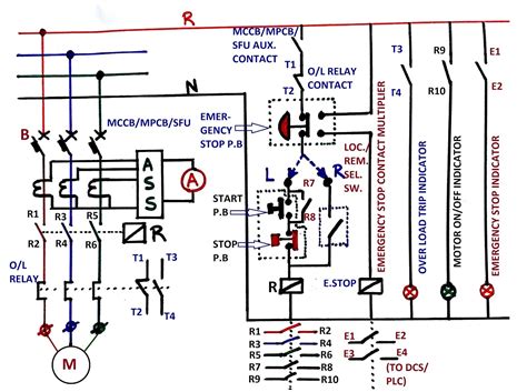 Dol Starter Power And Control Circuit Diagram Dol Wiring Ele