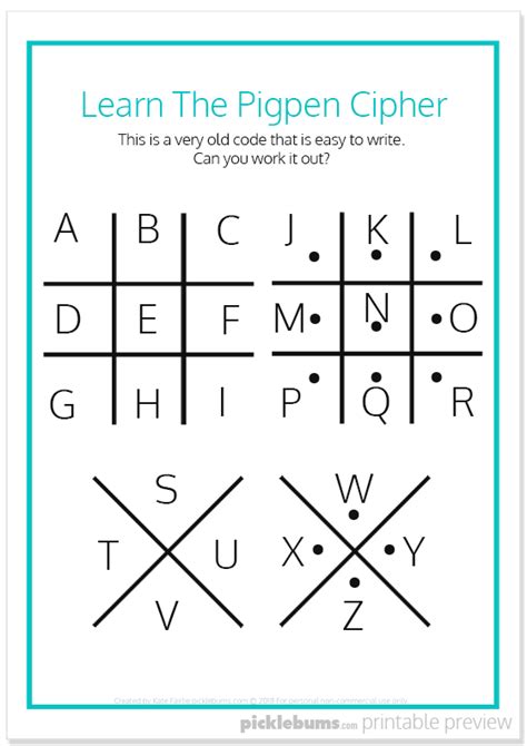 Cool Secret Codes For Kids - Free Printables - Picklebums