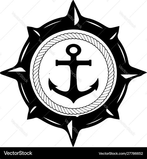 Anchor navy logo design Royalty Free Vector Image