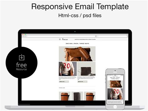 Free Psd/html Responsive Email Template by Marco da Silva on Dribbble