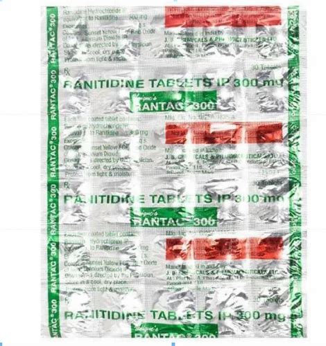 300mg Ranitidine Tablets IP at best price in Thatipaka by Datta Sri Sai ...