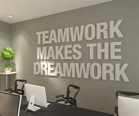 Teamwork Makes The Dreamwork 3D Office Decor - Moonwallstickers.com