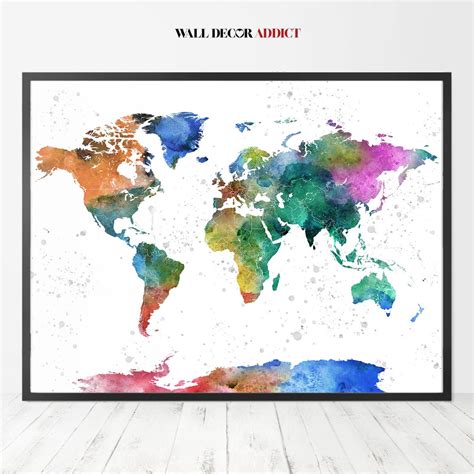 World Map Print World Map Art World Map Wall Art Home - Etsy